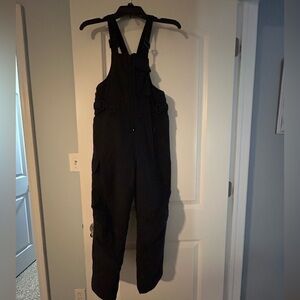 Amy Byer Black Nylon Snow Bibs